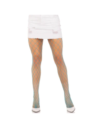 LEG AVENUE - MEIA-CALA DIAMOND FISHNNET AZUL