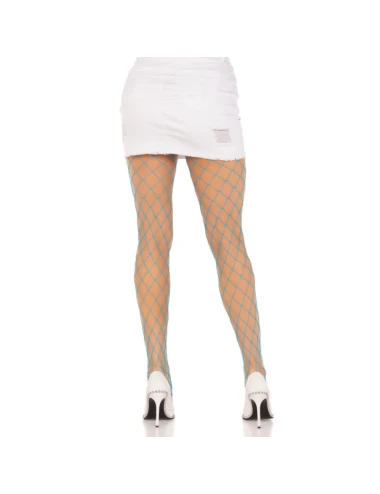 LEG AVENUE - MEIA-CALA DIAMOND FISHNNET AZUL