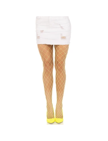 LEG AVENUE - MEIA-CALA DIAMOND FISHNNET AMARELO