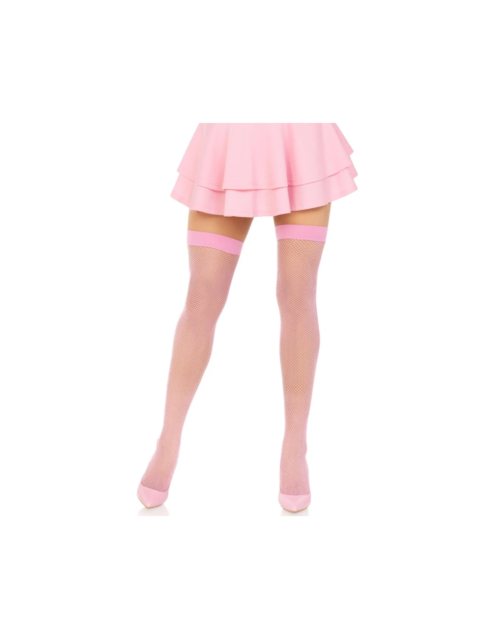LEG AVENUE - MEIAS DE COXA FISHNNET ROSA LEG AVENUE - MEIAS DE COXA FISHNNET ROSA
