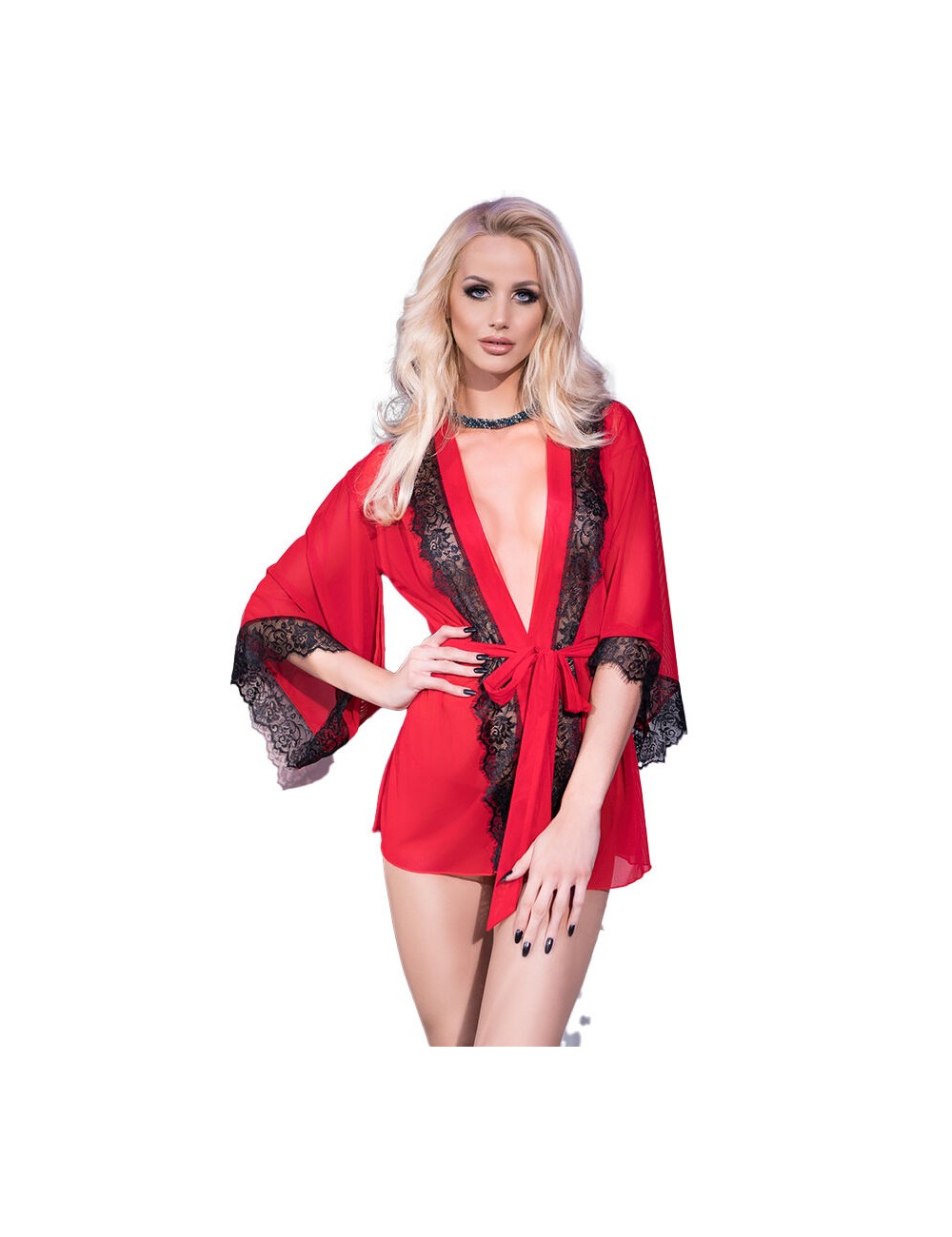 CHILIROSE - CR 4113 PEGNOIR VERMELHO S/M CHILIROSE - CR 4113 PEGNOIR VERMELHO S/M