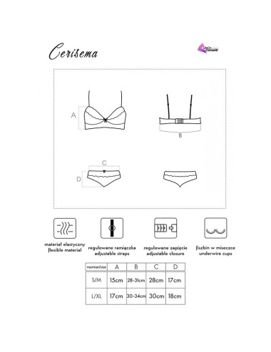 LIVCO CORSETTI FASHION - CERISEMA LC 21005 BRA + CALA CORAL