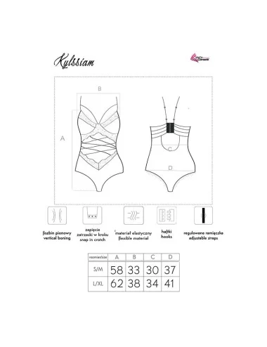 LIVCO CORSETTI FASHION - KYLSSIAM LC 90613 CORPO PRETO L/XL