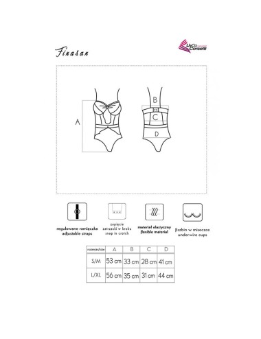 LIVCO CORSETTI FASHION - FINASAN LC 90632 CORPO PRETO L/XL
