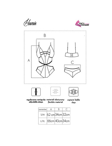 LIVCO CORSETTI FASHION - HAWAIN LC 90665 CORPO PRETO