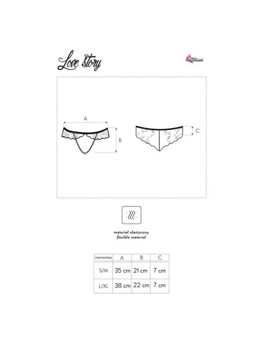 LIVCO CORSETTI FASHION - LOVE STORY LC 90679 CALCINHA SEM CROTCHLESS PRETA