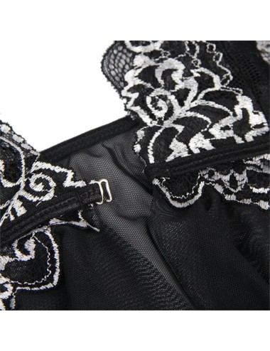 SUBBLIME - BABYDOLL TECIDO TULE PEITO RENDA L/XL
