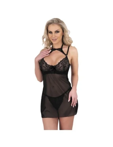 LIVCO CORSETTI FASHION - CONJUNTO BINELLA BABYDOLL + TANGA PRETO
