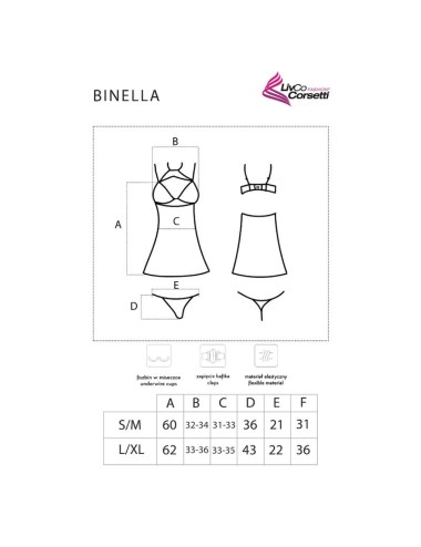 LIVCO CORSETTI FASHION - CONJUNTO BINELLA BABYDOLL + TANGA PRETO