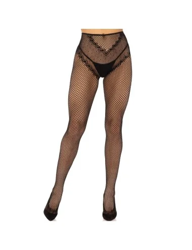 LEG AVENUE - MEIAS ARRASTÃO SEM CROTCHLESS PRETAS
