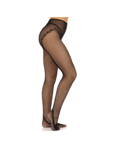 LEG AVENUE - MEIAS ARRASTÃO SEM CROTCHLESS PRETAS