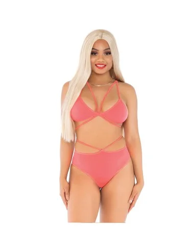 LEG AVENUE - TOP E CALÇA CORAL COM ALÇAS