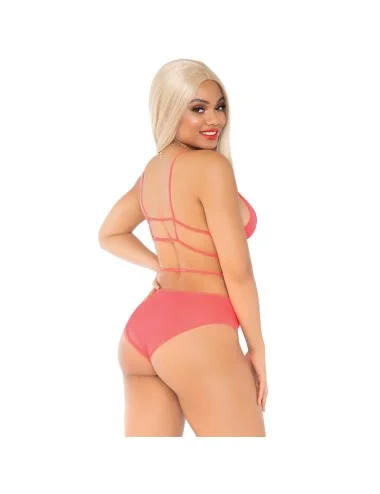 LEG AVENUE - TOP E CALÇA CORAL COM ALÇAS