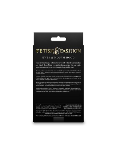 NS NOVELTIES - FETISH & FASHION OLHOS E BOCA CAPUZ NYLON PRETO