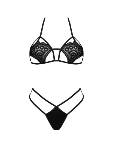 LIVCO CORSETTI FASHION - JIMENA LC 20216 BRA + TANGA PRETO TAMANHO ÚNICO