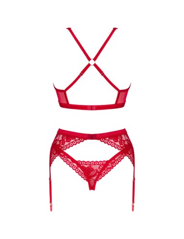 OBSESSIVE - CONJUNTO LACELOVE TRÊS PEAS VERMELHO XS/S