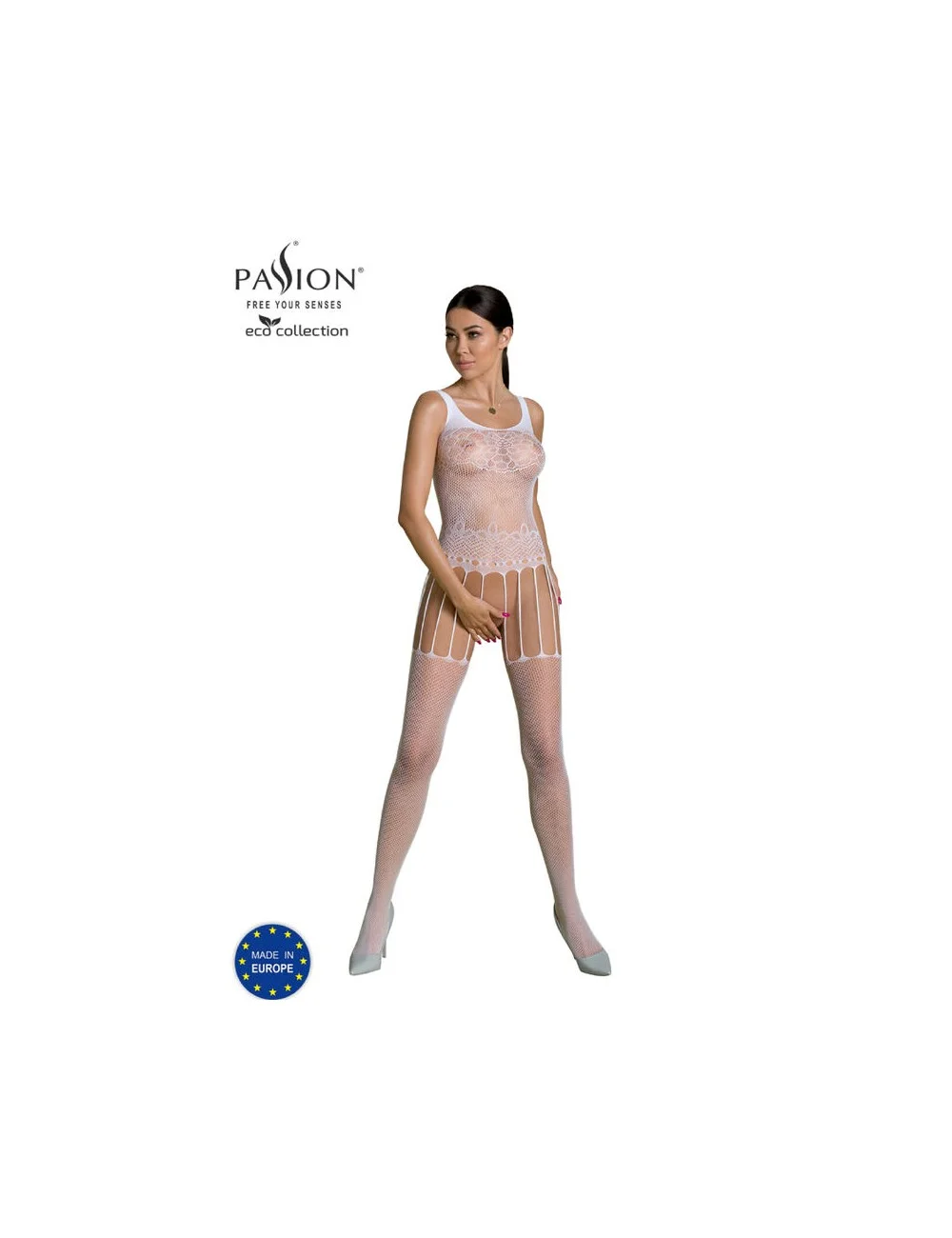 PASSION - COLEO ECO BODYSTOCKING ECO BS001 BRANCO PASSION - COLEO ECO BODYSTOCKING ECO BS001 BRANCO