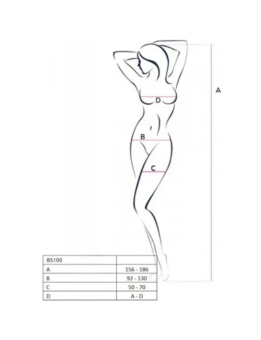 PASSION - BS100 BODYSTOCKING PRETO TAMANHO ÚNICO