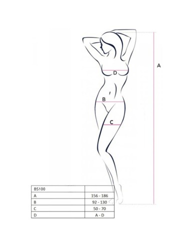 PASSION - BS100 BODYSTOCKING VERMELHO TAMANHO ÚNICO