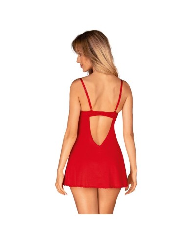 OBSESSIVE - INGRIDIA CHEMISE & TANGA RED XS/S