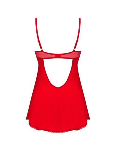 OBSESSIVE - INGRIDIA CHEMISE & TANGA RED XS/S