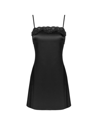 LIVCO CORSETTI FASHION - JACQUELINE LC 90249 VESTIDO + CAMISA + CALCINHA PRETA L/XL