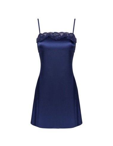 LIVCO CORSETTI FASHION - JACQUELINE LC 90249 ROUPO + CAMISA + CALCINHA AZUL MARINHO L/XL