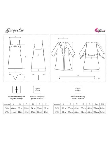 LIVCO CORSETTI FASHION - JACQUELINE LC 90249 ROUPO + CAMISA + CALCINHA AZUL MARINHO L/XL