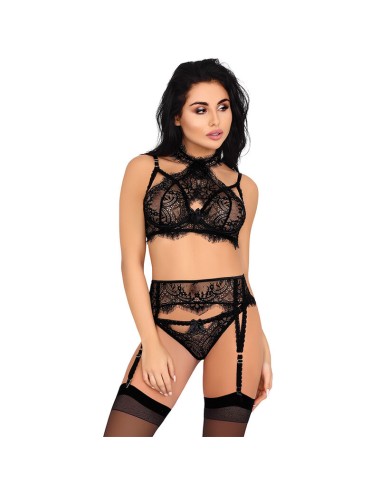 LIVCO CORSETTI FASHION - MAJALESA LC 90526 SUTI + CINTA LIGA + CALCINHA PRETA