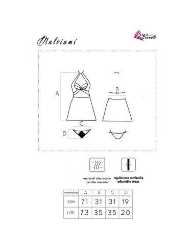 LIVCO CORSETTI FASHION - CAMISA MALVIAMI LC 90625 + CALCINHA PRETA