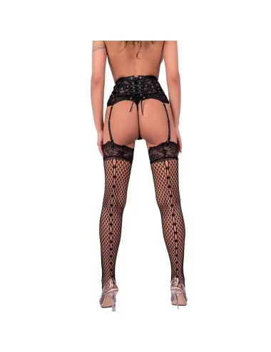 LIVCO CORSETTI FASHION - CINTA LIGA + MEIAS PRETAS L/XL