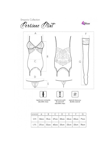 LIVCO CORSETTI FASHION - PERSINNE MIT EMPORIO SET CORSET + CALCINHA + MEIAS