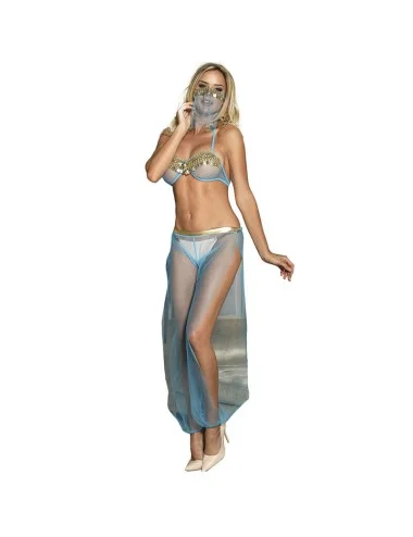 SUBBLIME - CONJUNTO DE LINGERIE AZUL ESTILO INDIA S/M