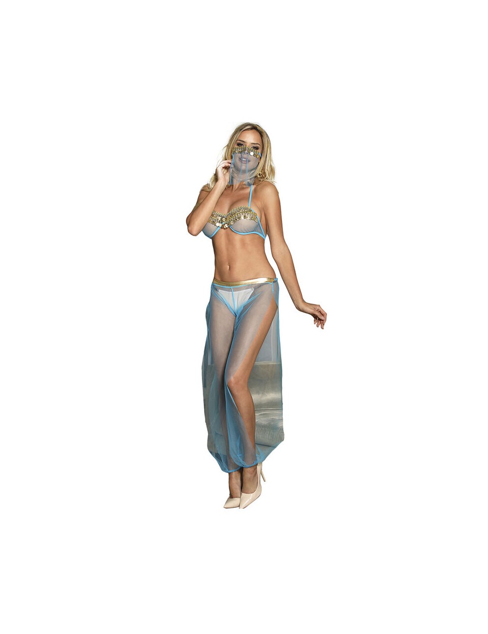 SUBBLIME - CONJUNTO DE LINGERIE AZUL ESTILO INDIA L/XL SUBBLIME - CONJUNTO DE LINGERIE AZUL ESTILO INDIA L/XL
