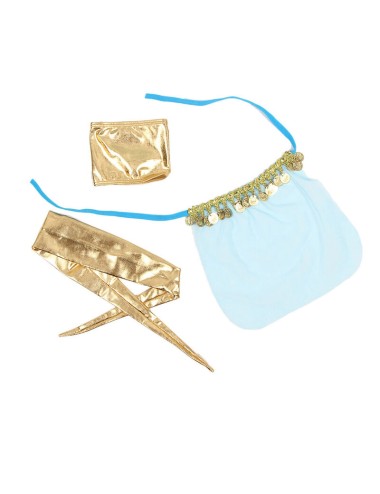 SUBBLIME - CONJUNTO DE LINGERIE AZUL ESTILO INDIA L/XL