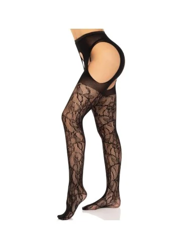 LEG AVENUE - MEIAS LIGAS DE RENDA PRETAS