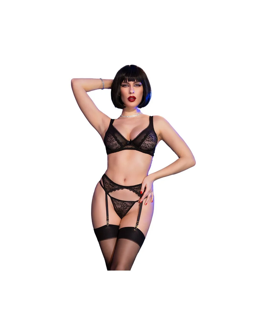 CHILIROSE - CR 4692 CONJUNTO QUATRO PEÇAS PRETO XL CHILIROSE - CR 4692 CONJUNTO QUATRO PEÇAS PRETO XL