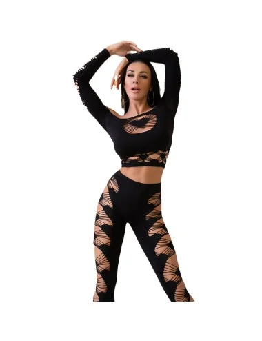 CHILIROSE - CR 4436 TOP & LEGGINS PRETO S/L