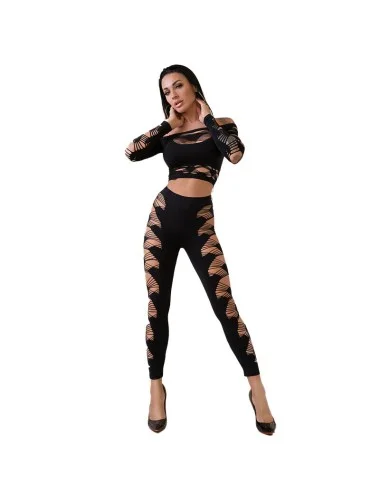 CHILIROSE - CR 4436 TOP & LEGGINS PRETO S/L