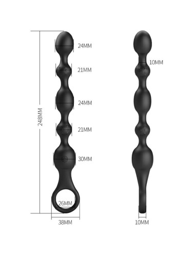 PRETTY LOVE - VAN ANAL BALLS 10 VIBRAÕES SILICONE RECARREGVEL