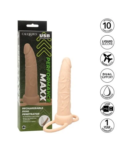 CALEXOTICS - PERFORMANCE MAXX RECARREGVEL DUPLO PENETRADOR PELE LEVE