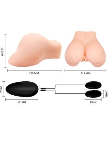 CRAZY BULL - VAGINA E NUS COM MALHA REALÍSTICA COM VIBRAO