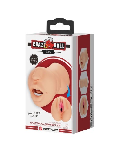 CRAZY BULL - ZOEY MASTUBADOR EM FORMA DE VAGINA DUPLA ENTRADA