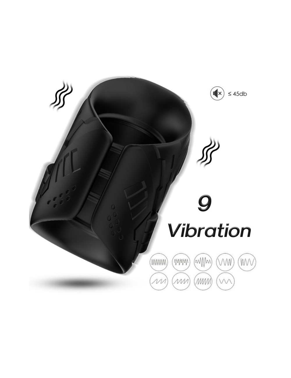 ARMONY - MASTURBADOR E VIBRADOR PRETO