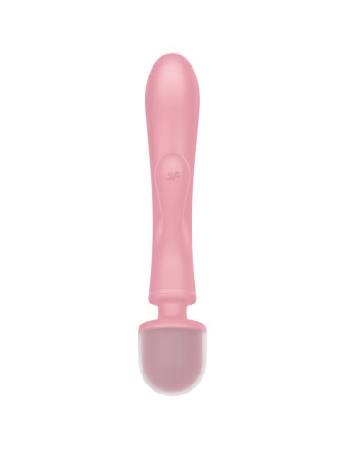 SATISFYER - TRIPLE LOVER RABBIT VIBRADOR MASSAGER ROSA