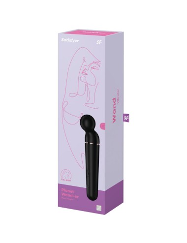 SATISFYER - MASSAGER VIBRADOR PLANET WAND-ER PRETO