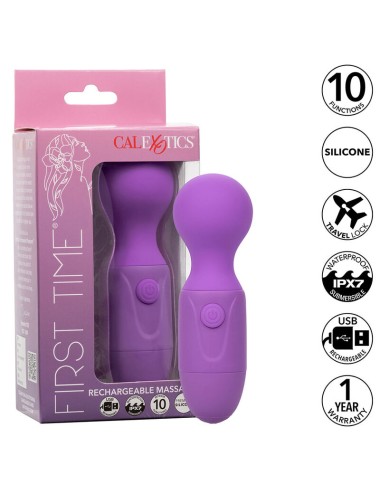 CALEXOTICS - FIRST TIME MASSAGEADOR RECARREGÁVEL 10 VIBRAÇÕES ROXO