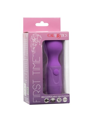 CALEXOTICS - FIRST TIME MASSAGEADOR RECARREGÁVEL 10 VIBRAÇÕES ROXO