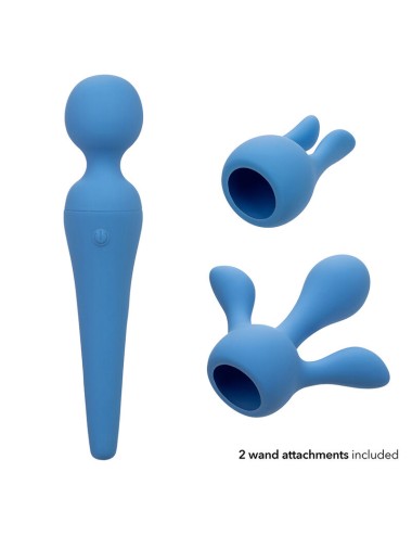 CALEXOTICS - COUTURE KIT VIBRADOR WAND 10 VIBRAÇÕES AZUL
