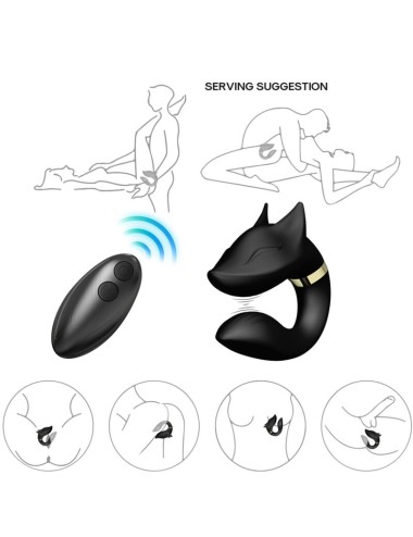 ARMONY - VIBRADOR FOX PARA CASAIS CONTROLE REMOTO PRETO